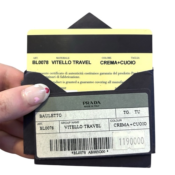 Prada Vitello Drive Bowling Bag Perforated Cream Tan Leather Bag - Picture 15 of 16